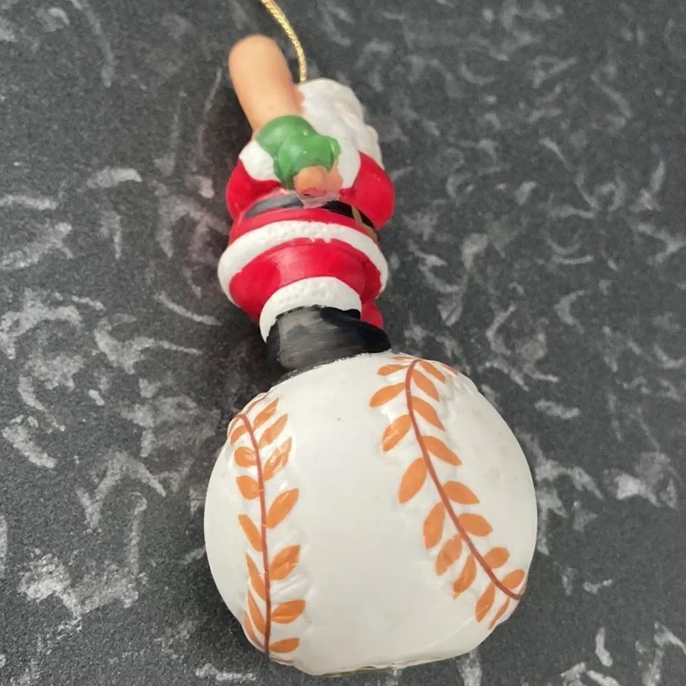 🍭6/$30 Santa Baseball Christmas Ornament